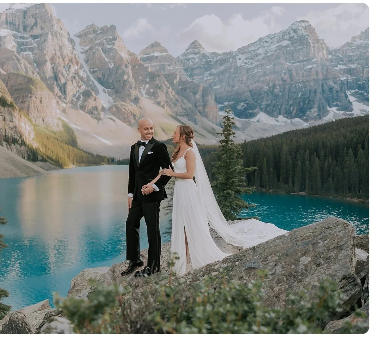 Moraine Lake Post Wedding Photos - T+T