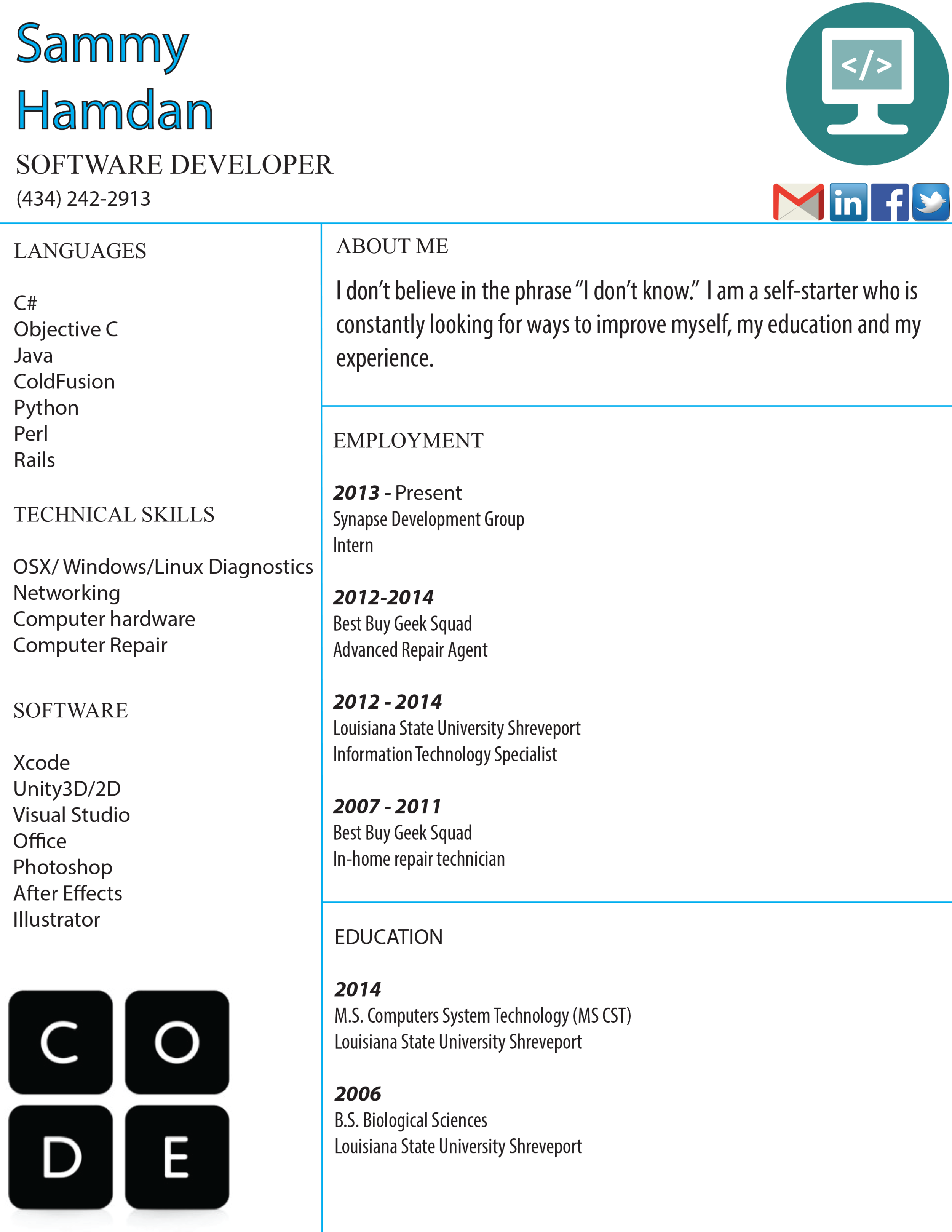 SammyHamdanResume