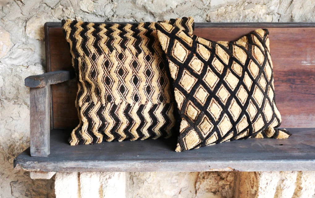 The gritty warmth of the textiles is seen directly in the culture of the Congo’s people. Historically, Kuba cloth has been used in ceremonial skirts, wrappers, tribute cloths, sleeping mats, headdresses, basketry and even currency. Nowadays, textile enthusiasts have introduced thoughtful aesthetic applications for our sanctuaries that we call ‘home’. But, before these Kuba treasures reach the confines of our spaces, how do they come to be…?
