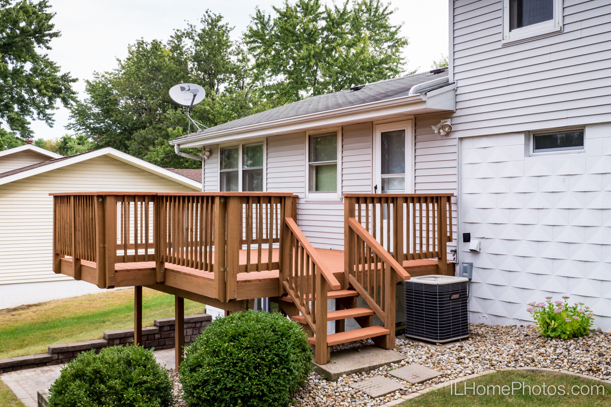 Back deck photograph for real estate in Peoria, IL :: Illinois Home Photography by Michael Gowin, Lincoln, IL