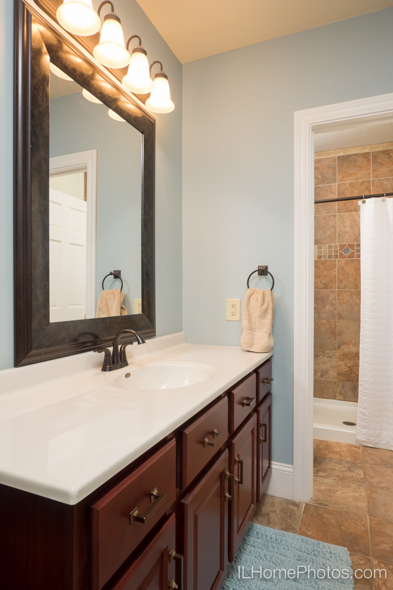 Interior home bathroom photograph for real estate in Delavan, IL :: Illinois Home Photography by Michael Gowin, Lincoln, IL