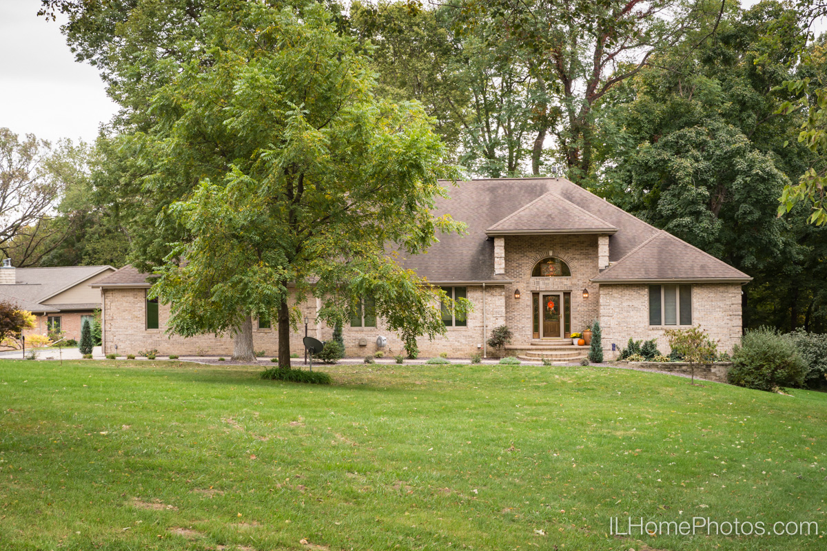 Exterior home photograph for real estate in Elkhart, IL :: Illinois Home Photography by Michael Gowin, Lincoln, IL