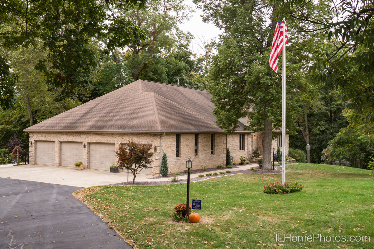 Exterior home photograph for real estate in Elkhart, IL :: Illinois Home Photography by Michael Gowin, Lincoln, IL