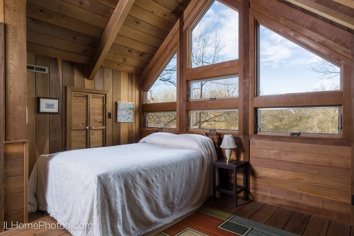 Interior loft bedroom photograph for real estate, Cuba, IL :: Illinois Home Photography by Michael Gowin, Lincoln, IL