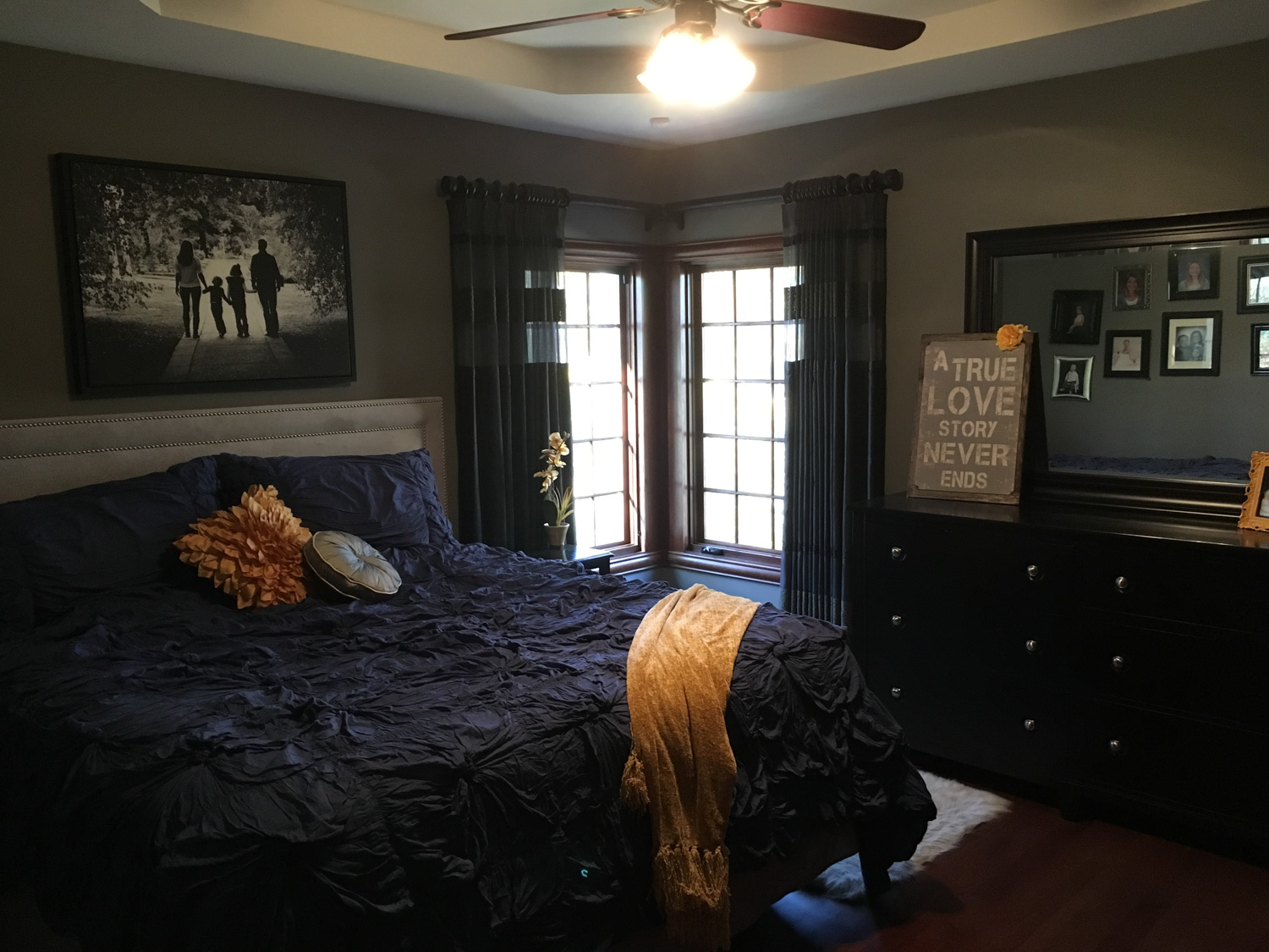 Before - amateur photograph of master bedroom