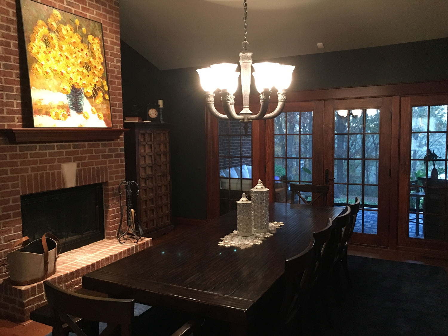 Before - amateur photograph of formal dining room