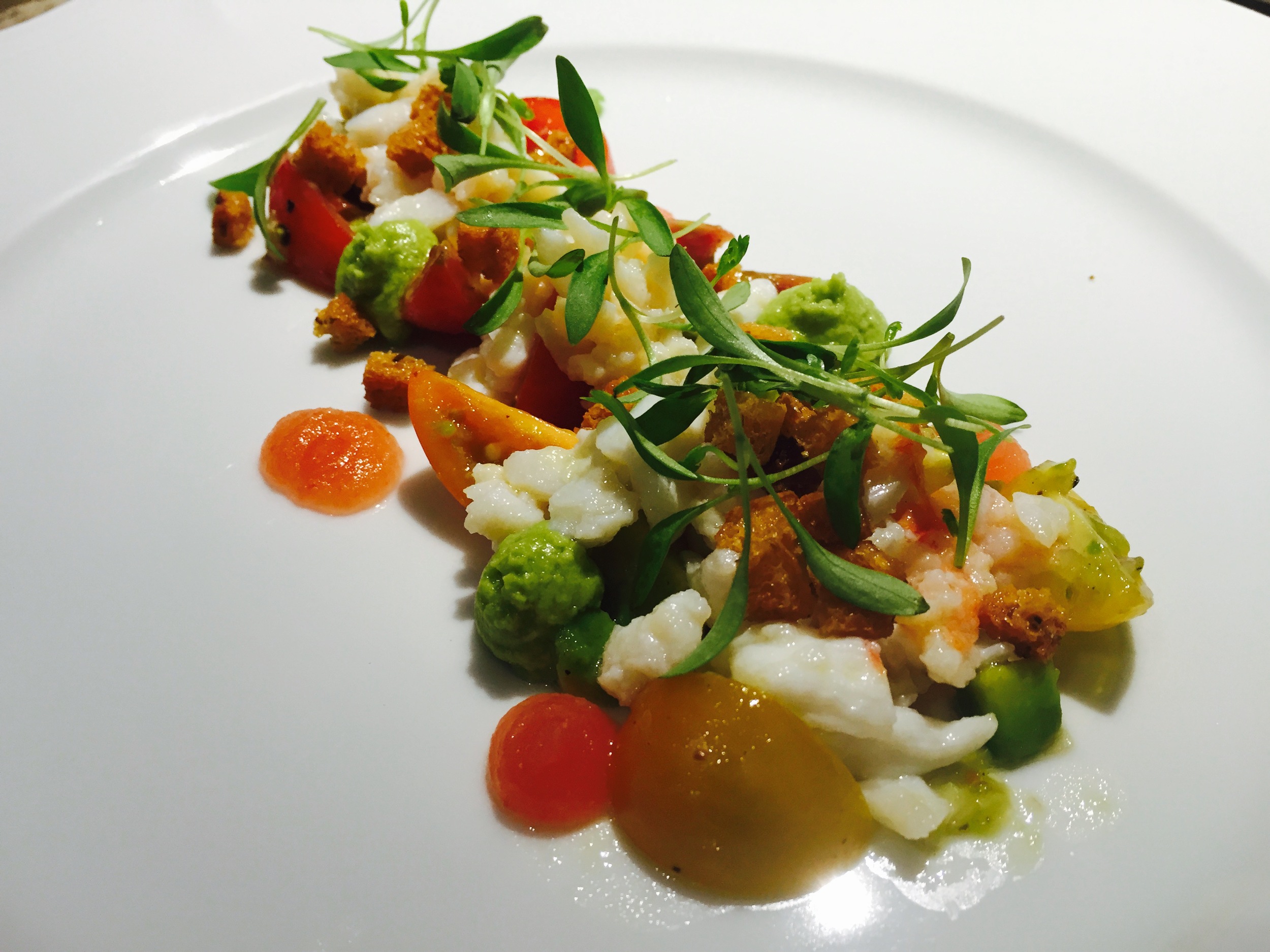 Spanner crab, avocado, tomato, coriander