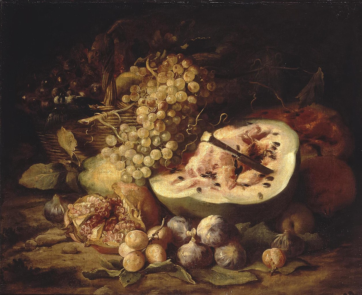Abraham Breughel, Fruit Still Life (1670s), oil on canvas