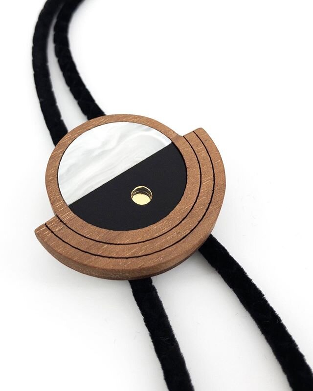 Tomorrow! Come visit us at Galantines Market and grab one of these orbit bolo ties we&rsquo;ll have along with our other wearable goodies and even some pottery from @nina_bird! This event is free to attend and we will be collecting tampons and pads f