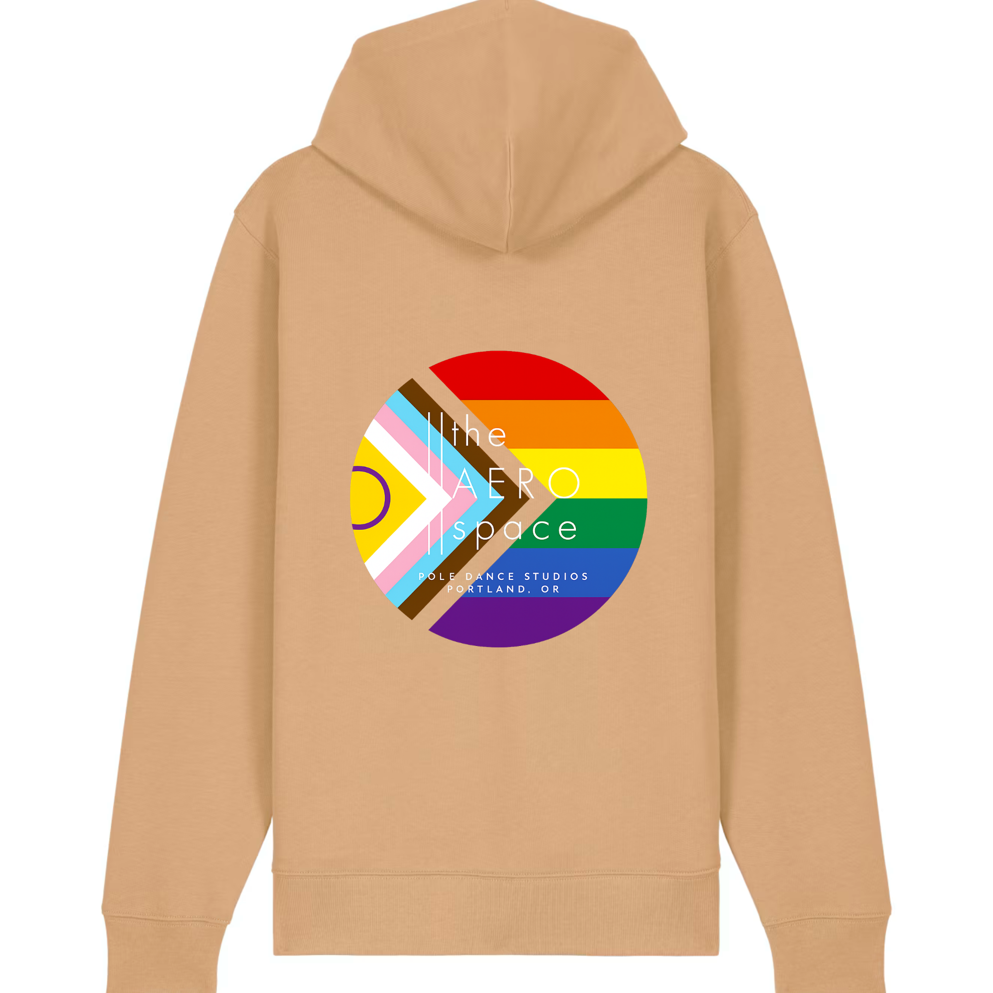 RELAX LGBTQIA UNISEX ZIP HOODIE BACK - LATTE.png