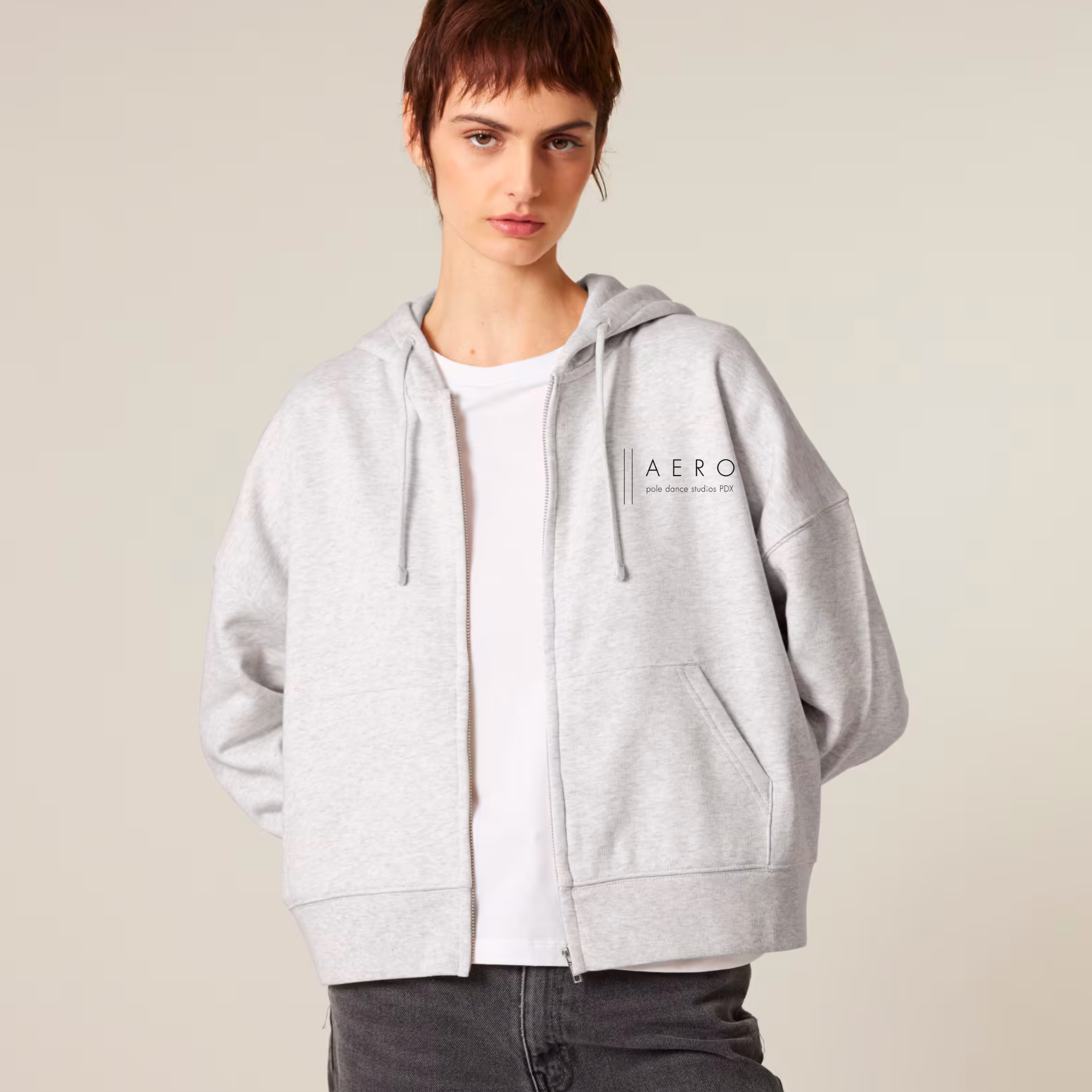 AERO Relax Crop Zip Hoodie - Custom Color (PRE-ORDER ONLY)
