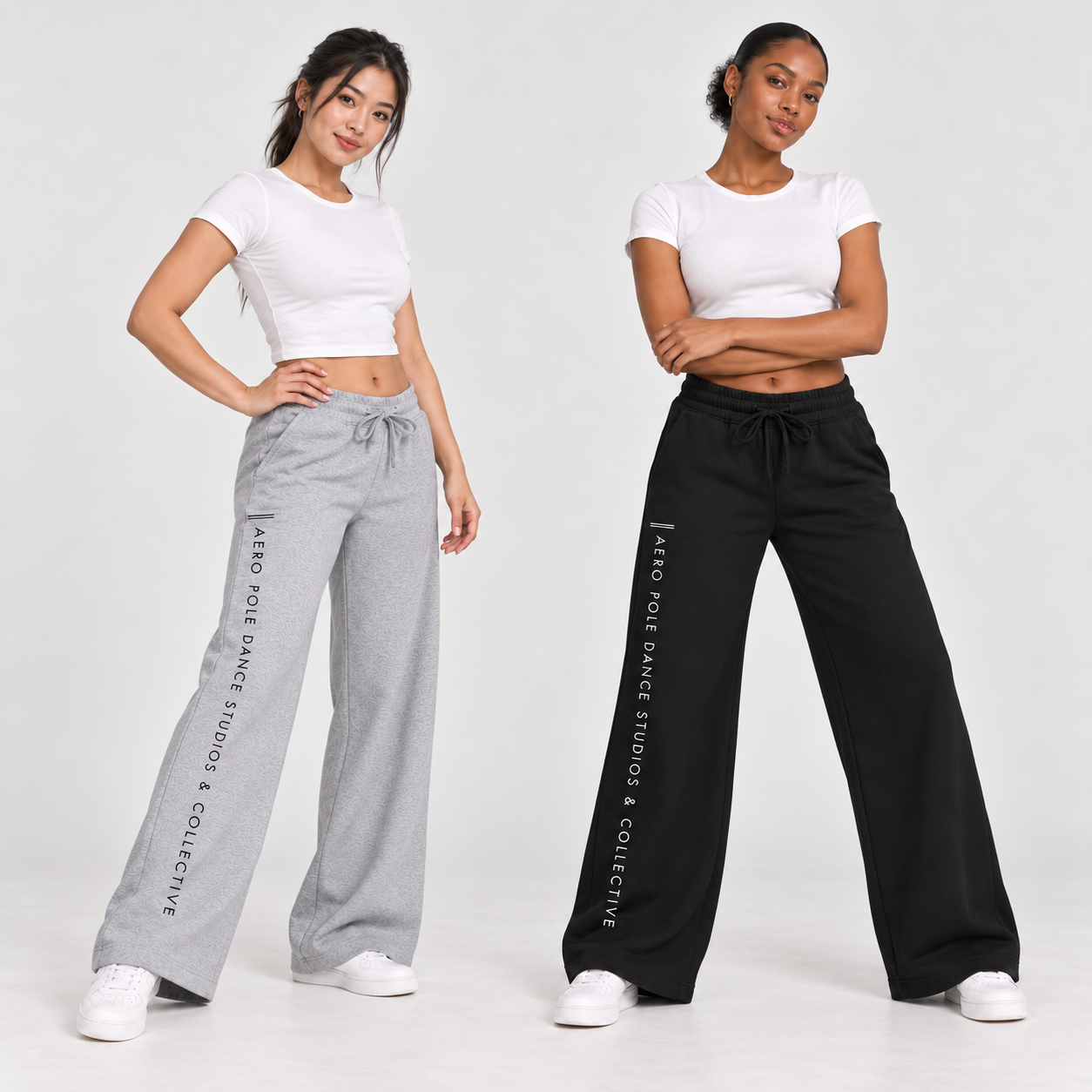 AERO Wide Leg Pants - Heather Grey (PRE-ORDER ONLY)