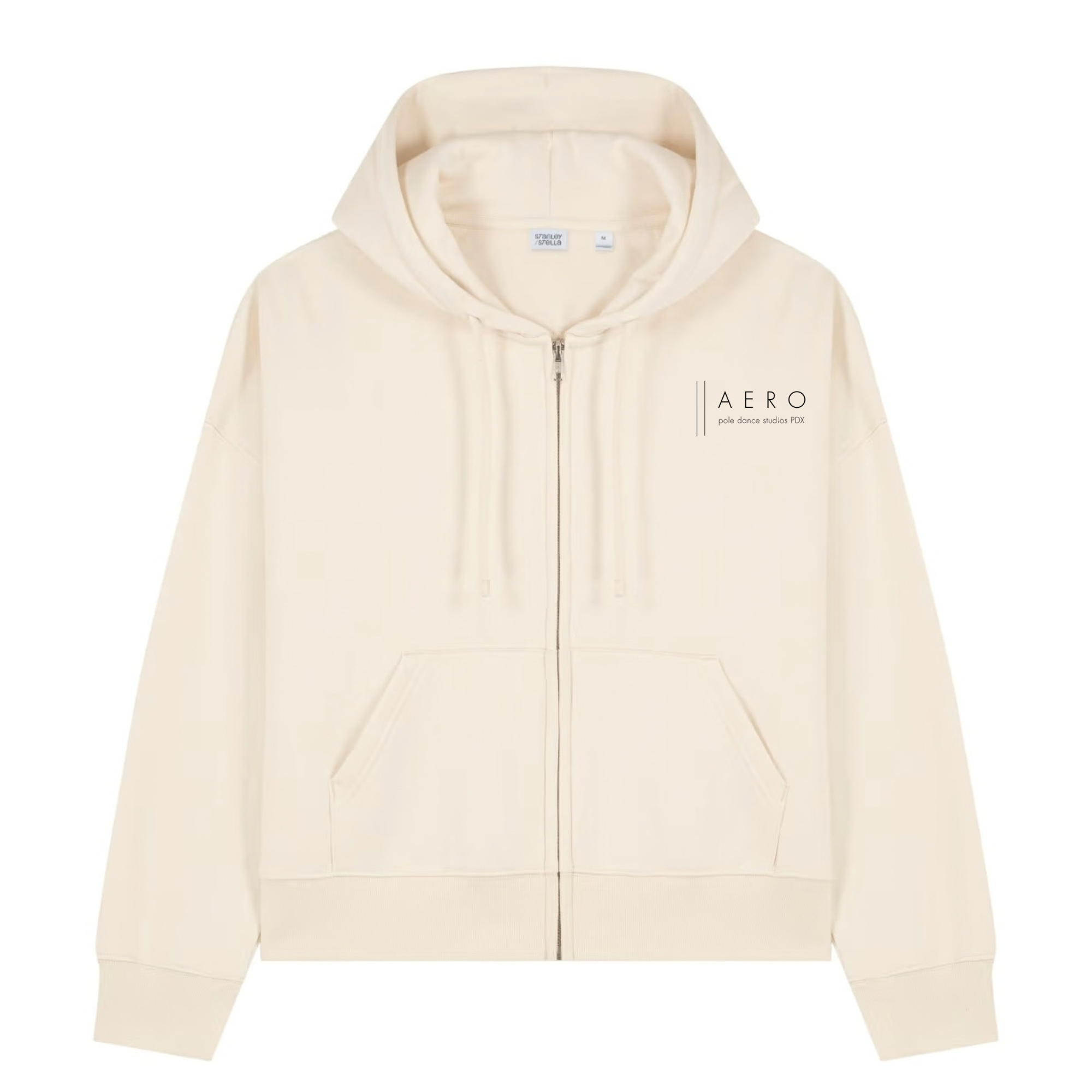 CREATE CROP ZIP HOODIE FRONT - NATURAL.png