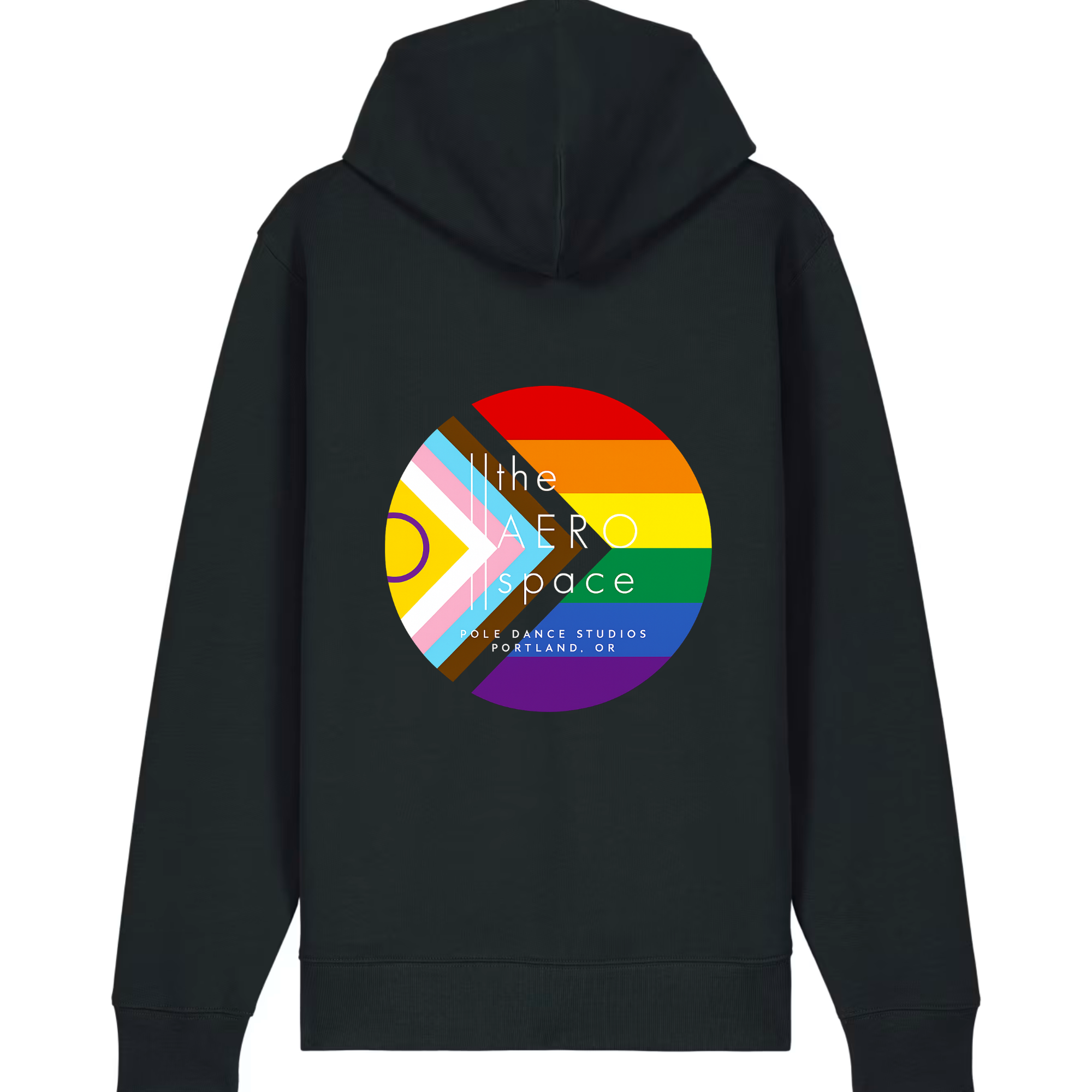 Relax LGBTQIA UNISEX ZIP HOODIE BACK - BLACK.png