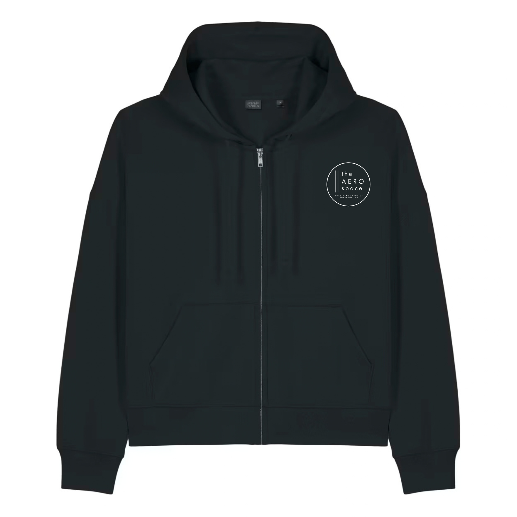 LGBTQIA CROP ZIP HOODIE FRONT - BLACK.png