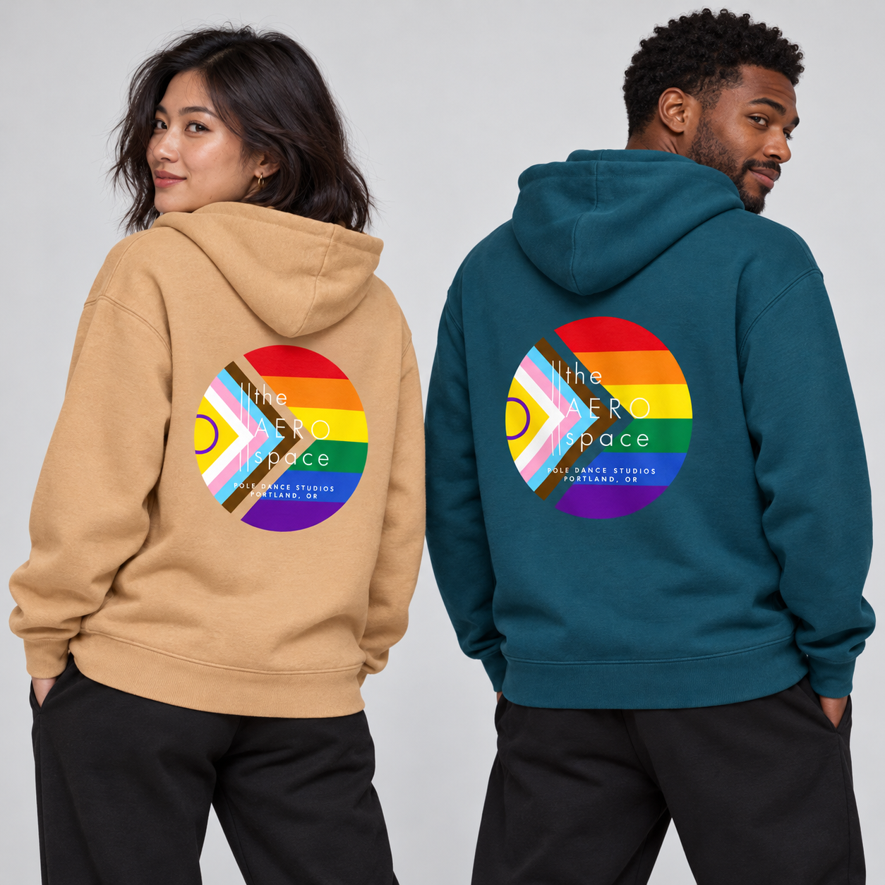 AERO LGBTQIA+ Relax Unisex Zip Hoodie - Custom Color  (PRE-ORDER ONLY)