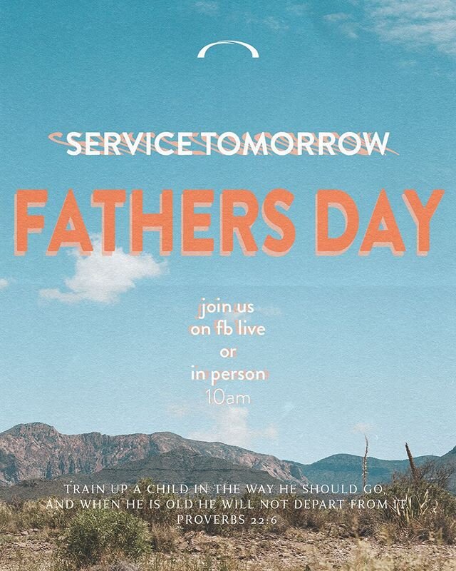 Join us in person or online tomorrow for our Father&rsquo;s Day service! 10 am