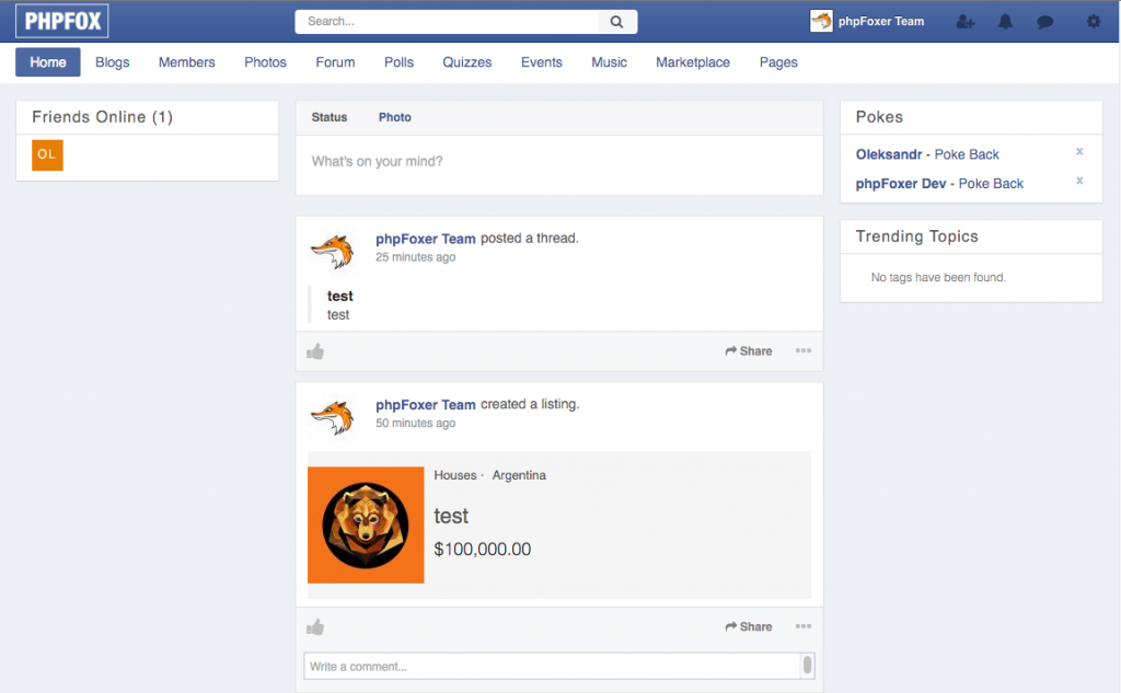 Template Blog Phpfoxer
