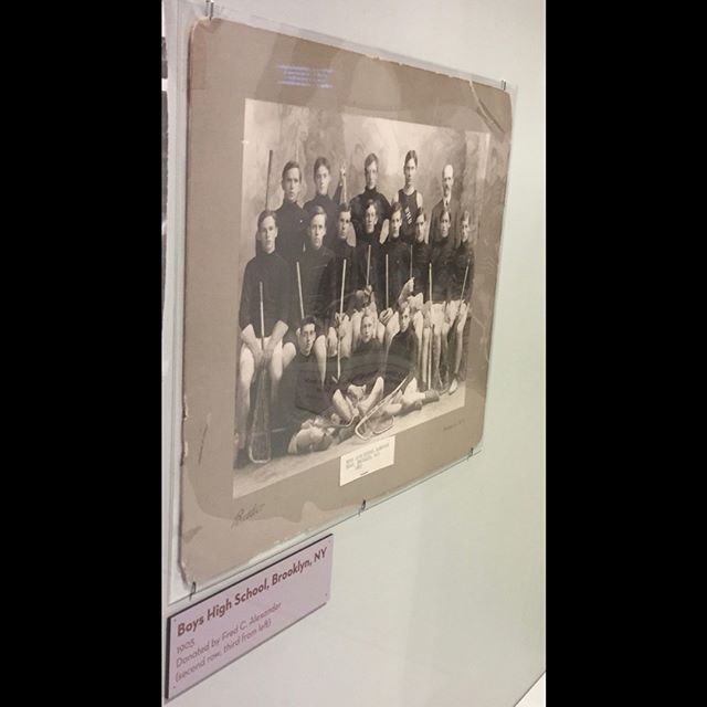 On a recent trip to the museum at @uslacrosse HQ, I came across this image.  I was shocked to learn that the very high school field we use for Spring lacrosse was home to a lacrosse team in the early 1900&rsquo;s.  When I was growing up in Brooklyn, 