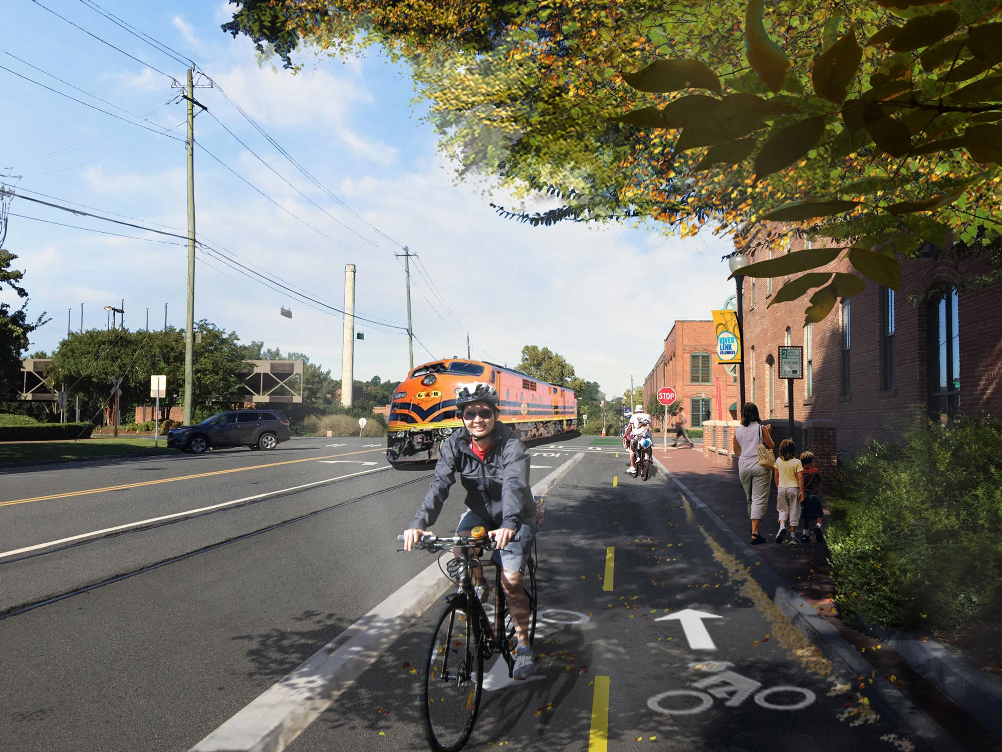 Proposed cycle track on 9th street