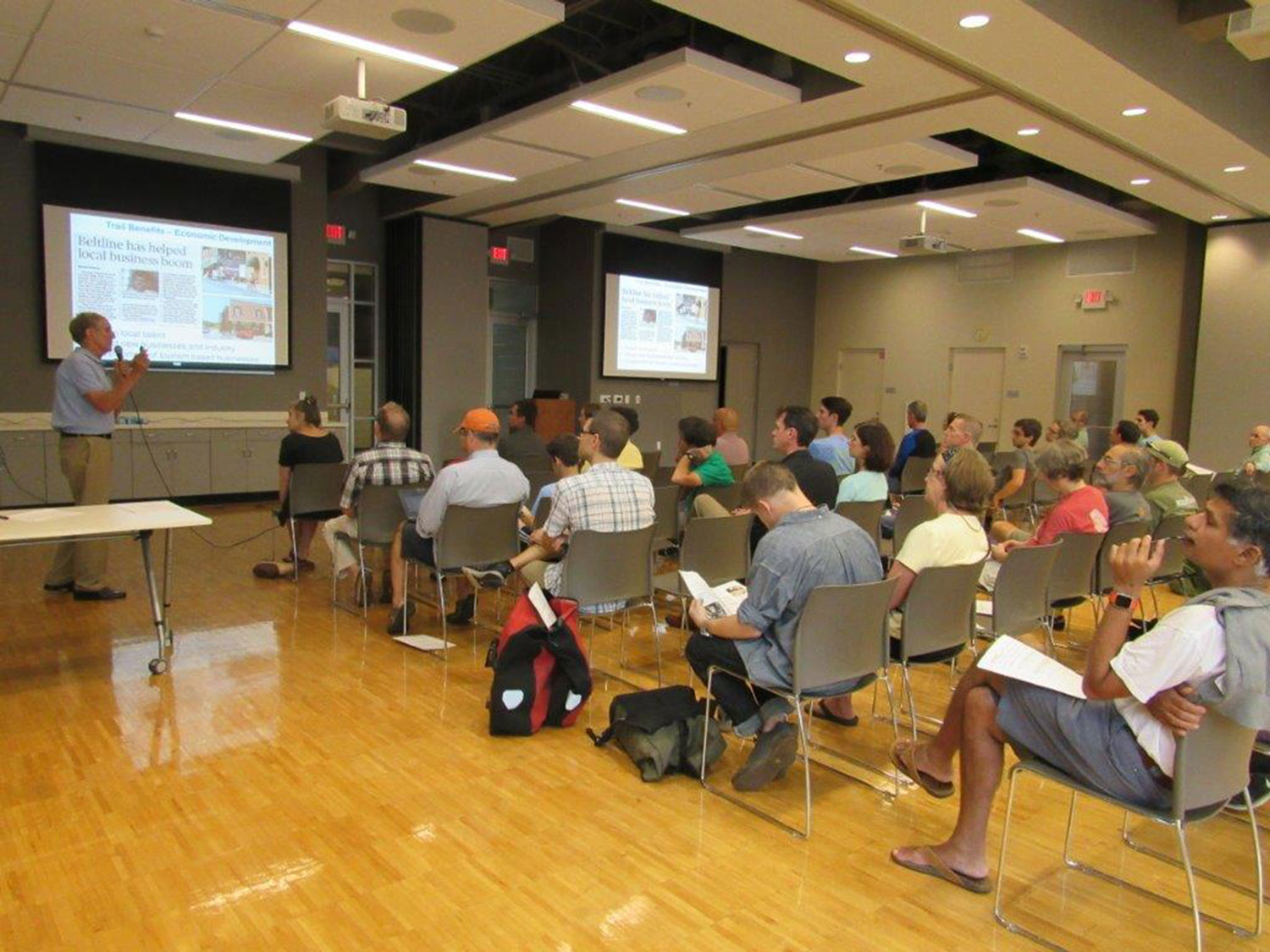  Representatives from PATH/KAIZEN present preliminary findings to the public at the Recreation Center on October 19, 2016 