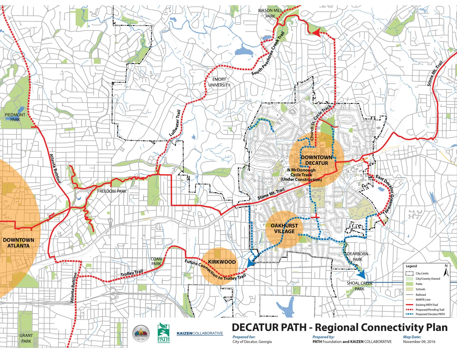 Regional connectivity map