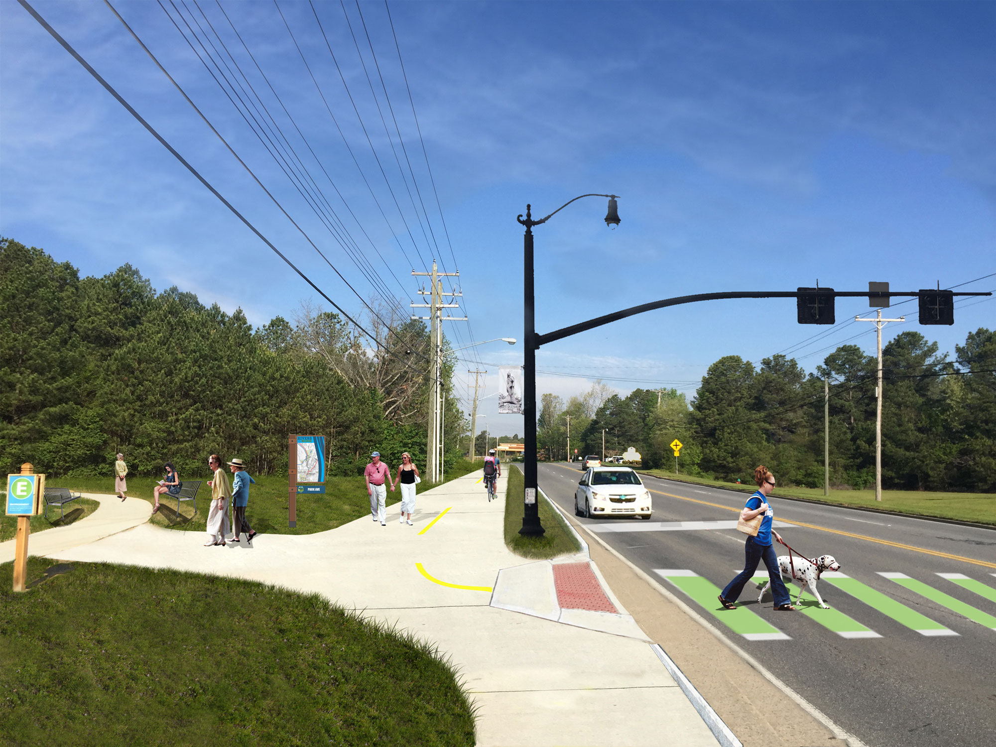 Proposed plan for the trail connector next to the Gordon County Hospital