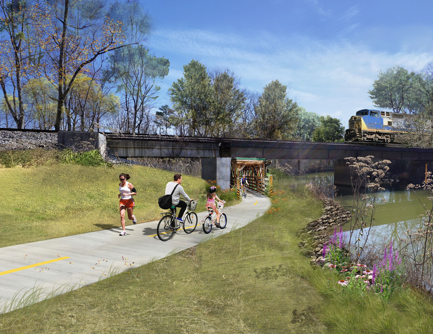 Proposed plan for the railroad underpass next to Oothkalooga Creek