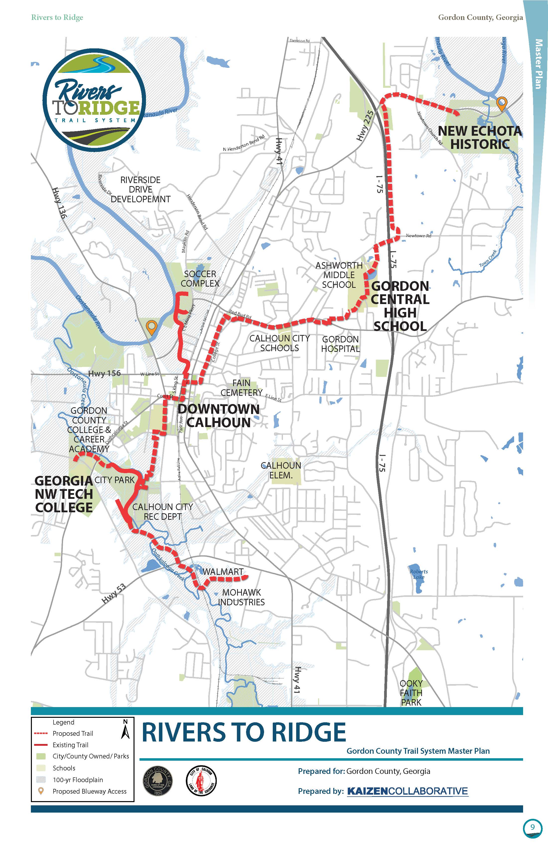 Proposed Overall Plan for the Rivers to Ridge Trail System