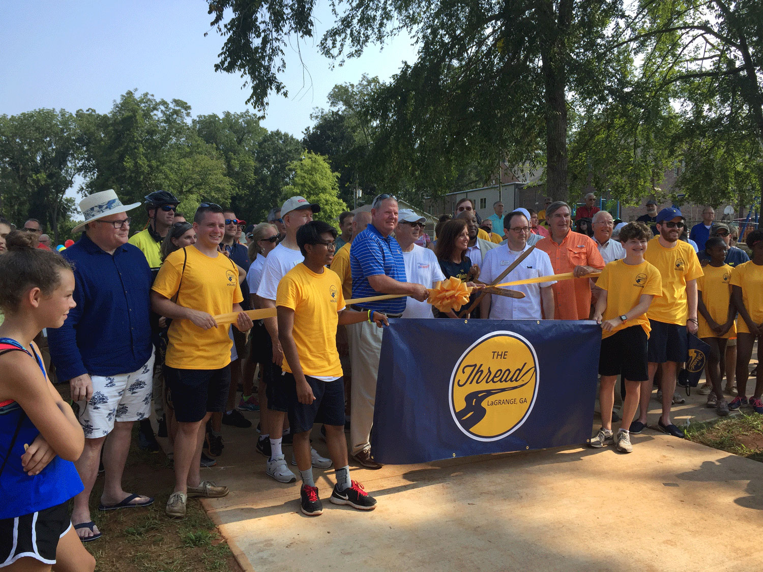  The city and Friends of Thread group celebrated the grand-opening of the first built trail segment - Granger Park Thread on July 24th, 2017. 