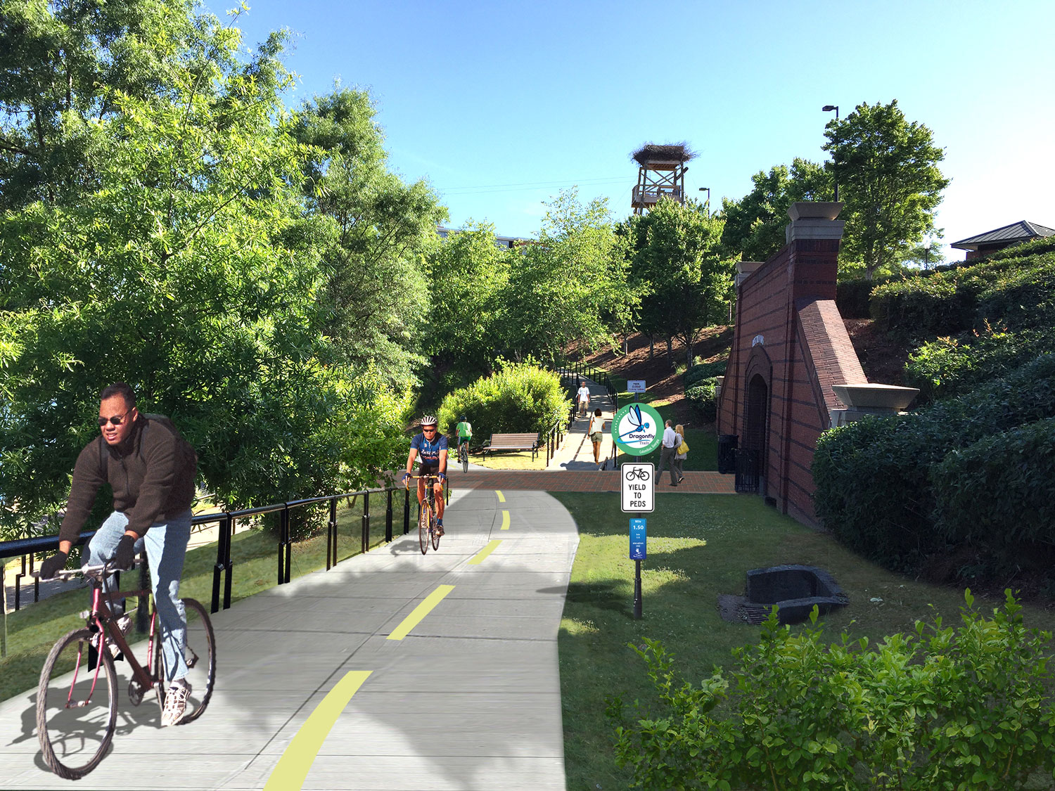  the master plan proposed to retrofit the existing switchback ramp as a multi-use connection. 