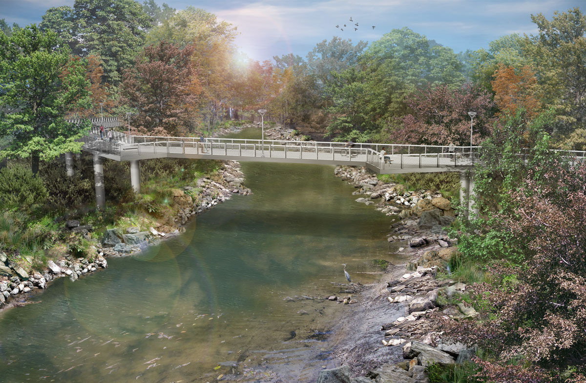   Rendering of new bridge over Peachtree Creek  