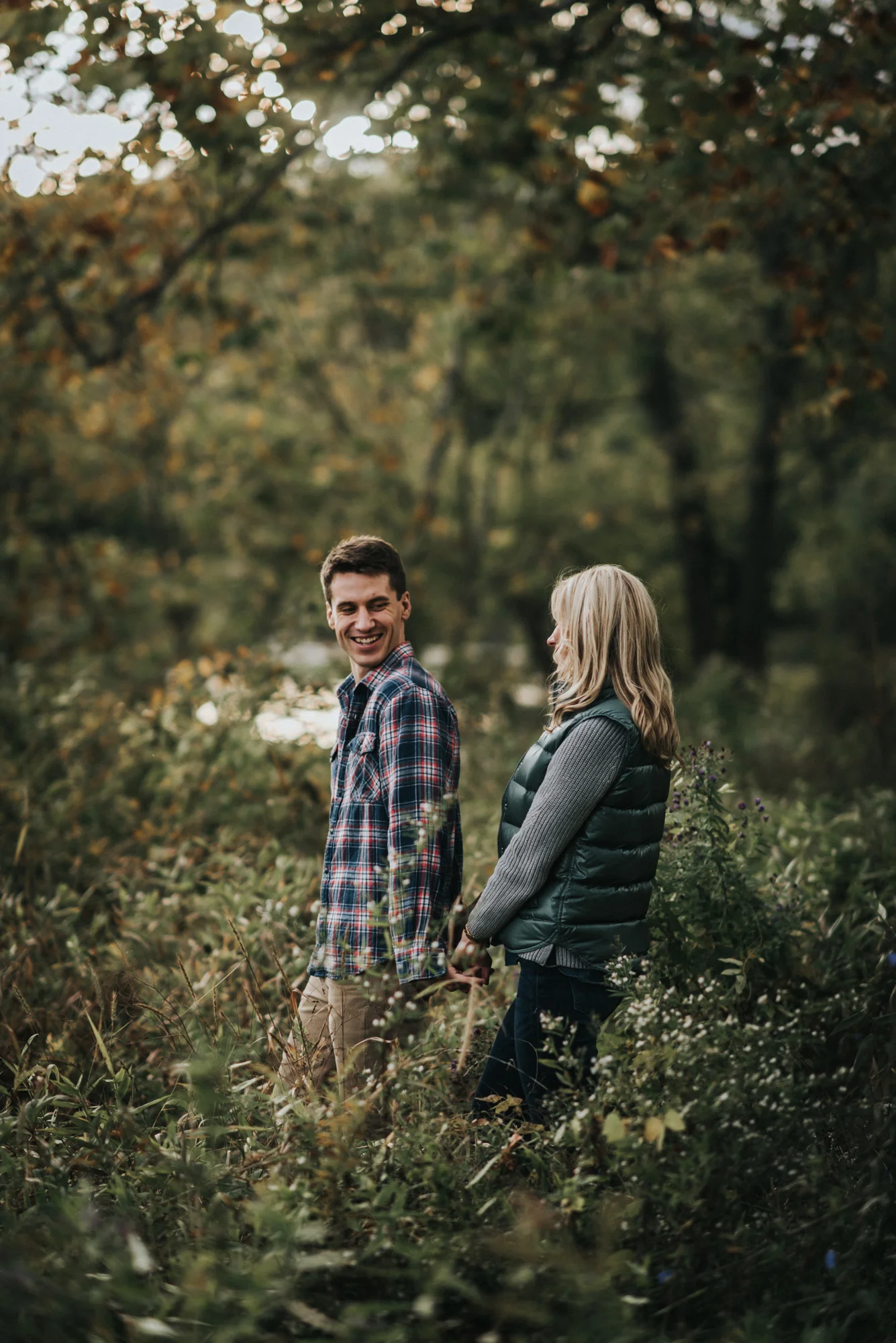 Harpersfield bridge engagement session - katie and nick