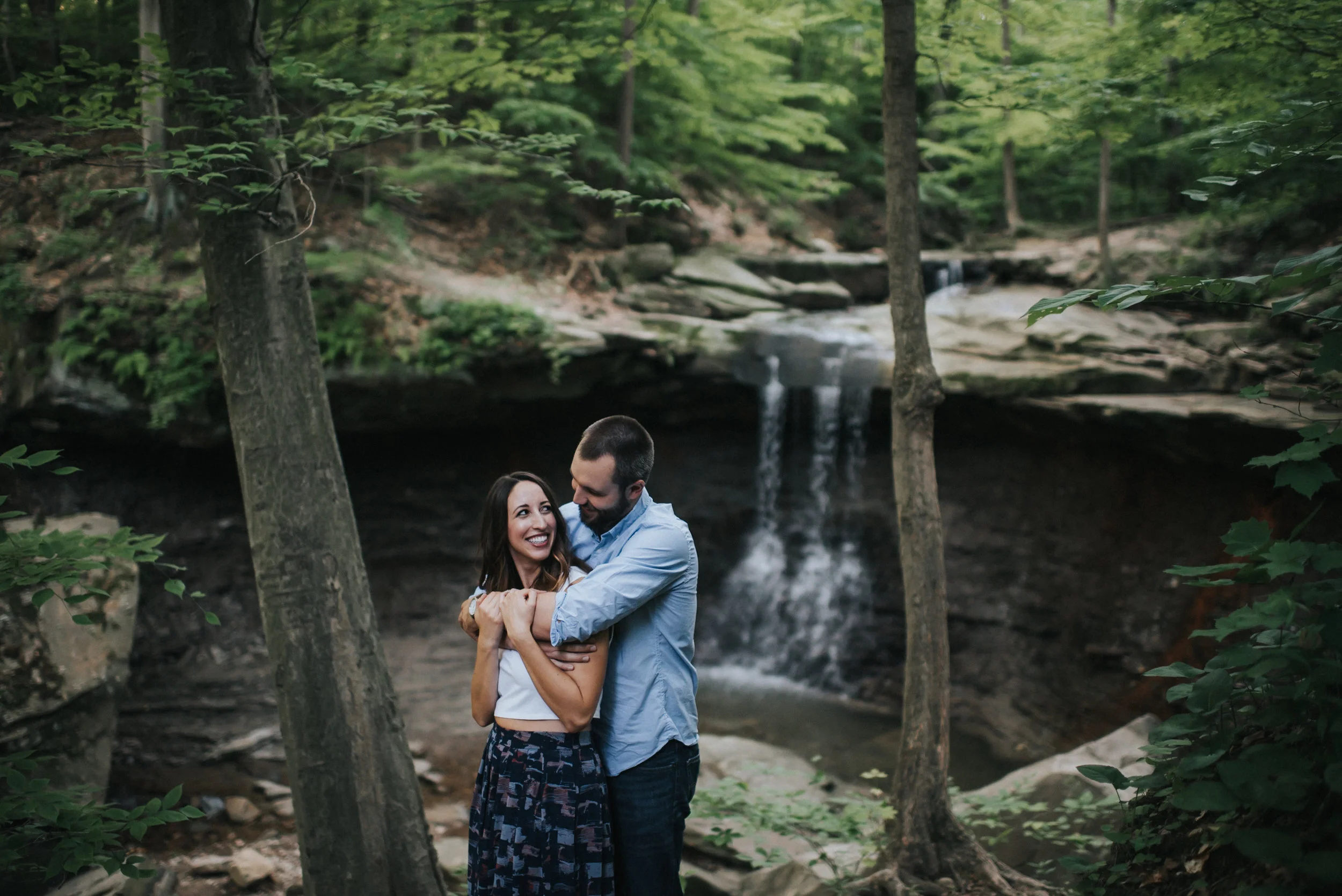 Blue Hen Falls Engagement photos | Laura and Ryan