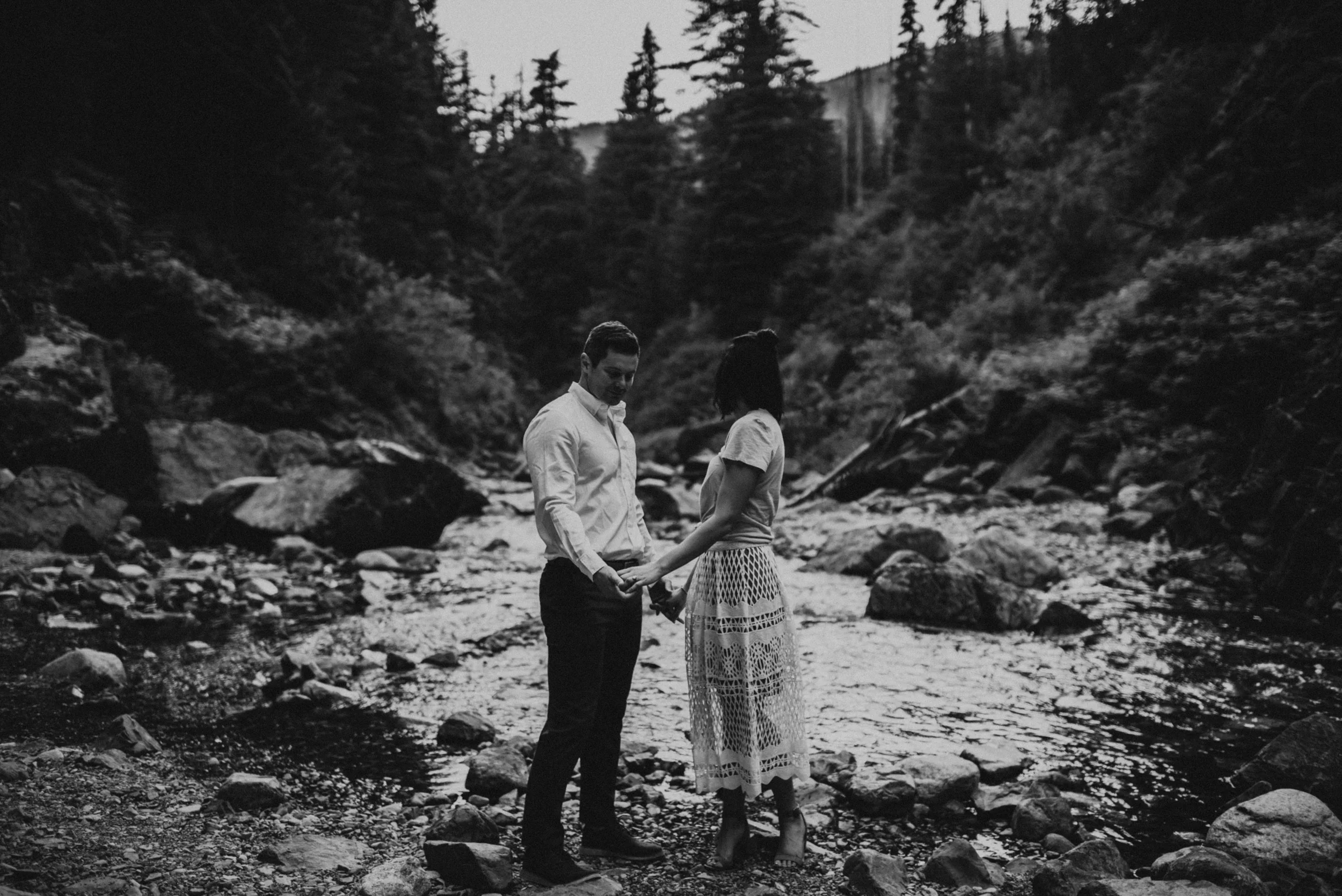 Engagement at Franklin Falls in Snoqualmie Pass, WA | Lauren & JC