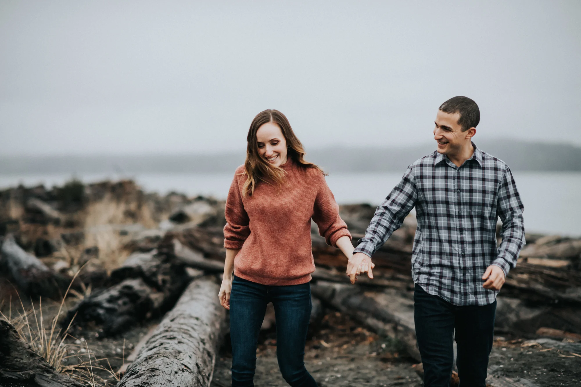 Engagement at Fay Bainbridge Park on Bainbridge Island WA | Nicole & Max