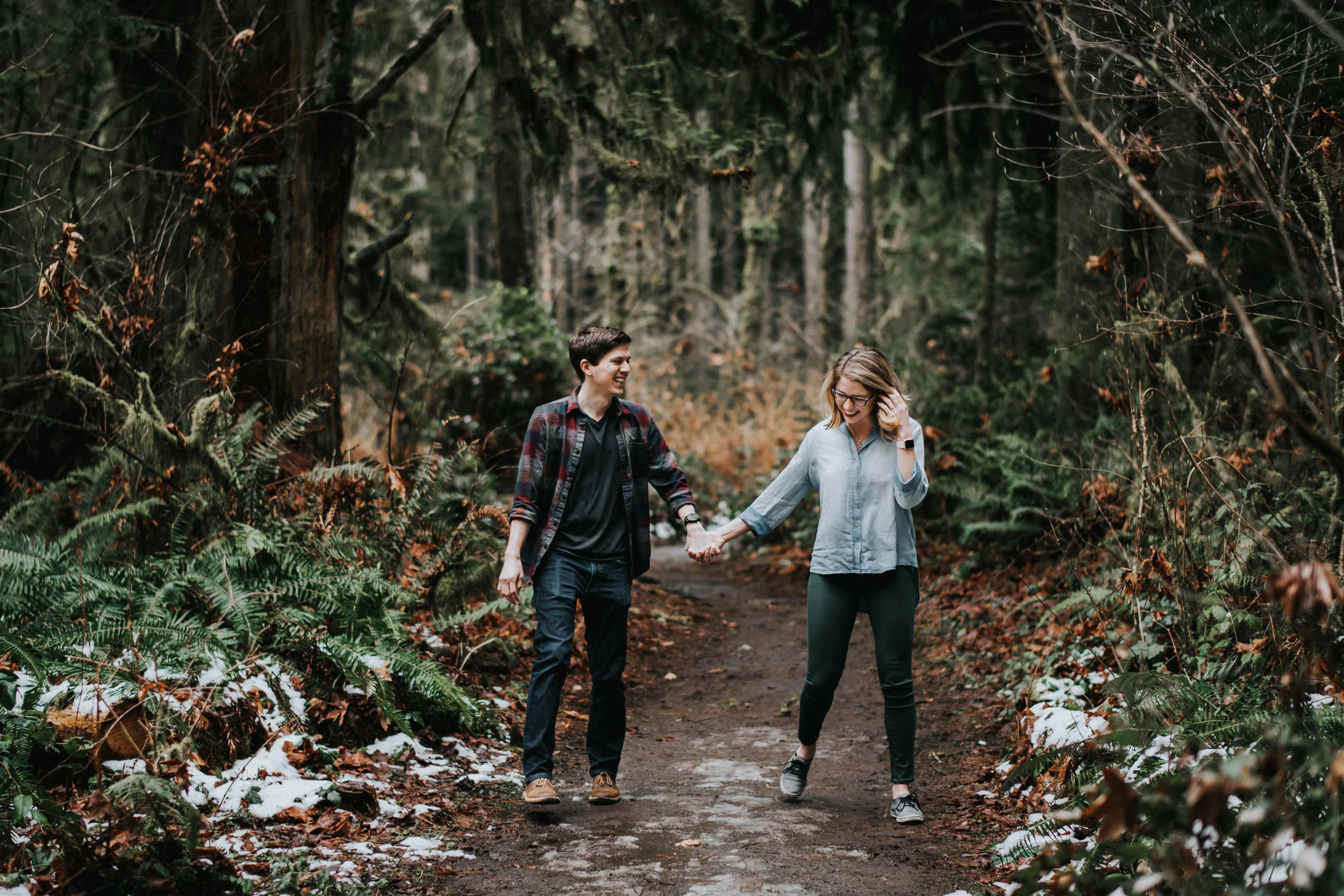 Bainbridge Island Engagement Session at Grand Forest and Fay Bainbridge Park