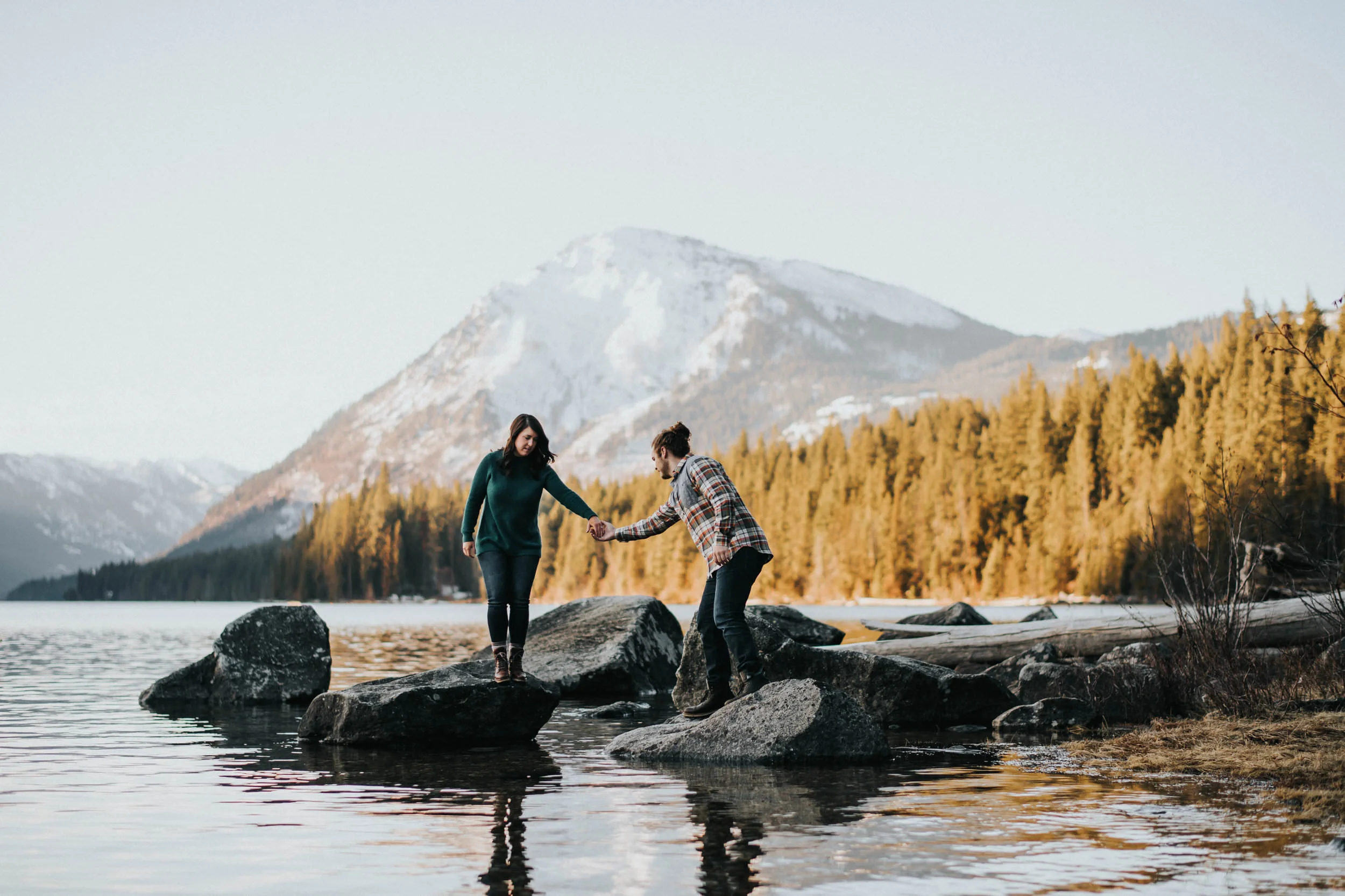 Lake Wenatchee Adventure Engagement Session