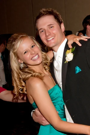 Brother and Sister at Wedding Reception