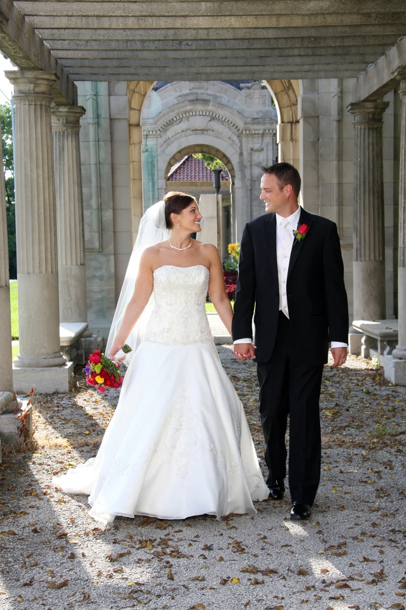 Catholic Cathedral - Bride and Groom Walk Together