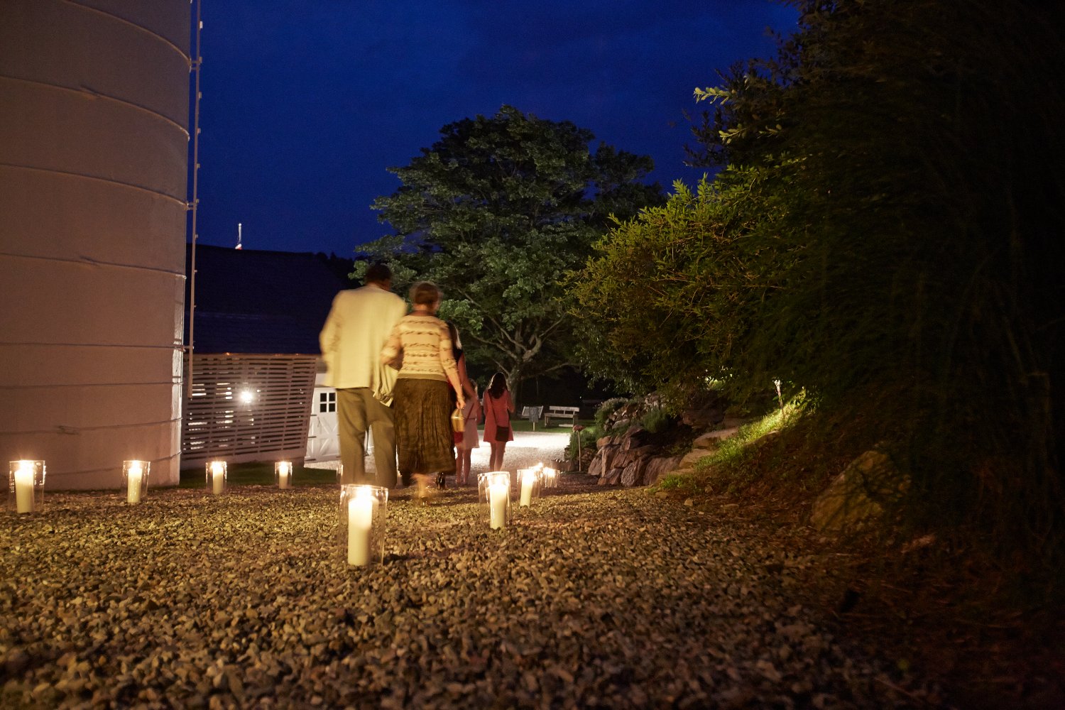 We lined the pathway with candles to show the way.