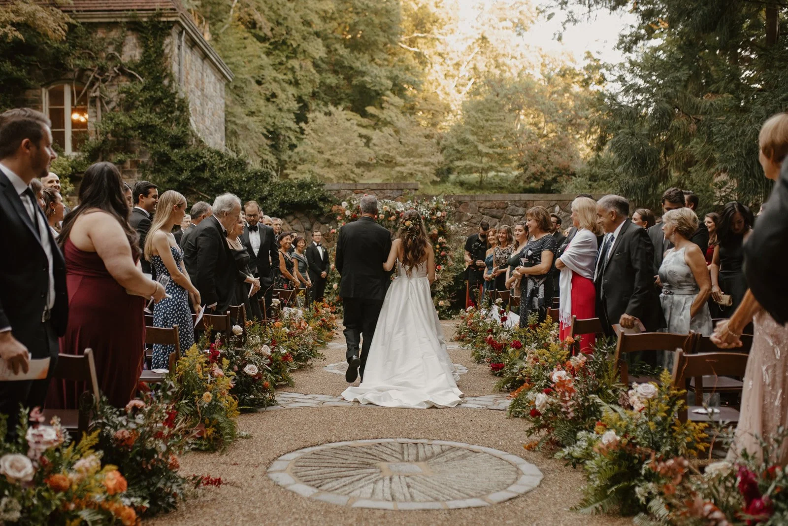 Beautiful autumn florals for a Winterthur Wedding