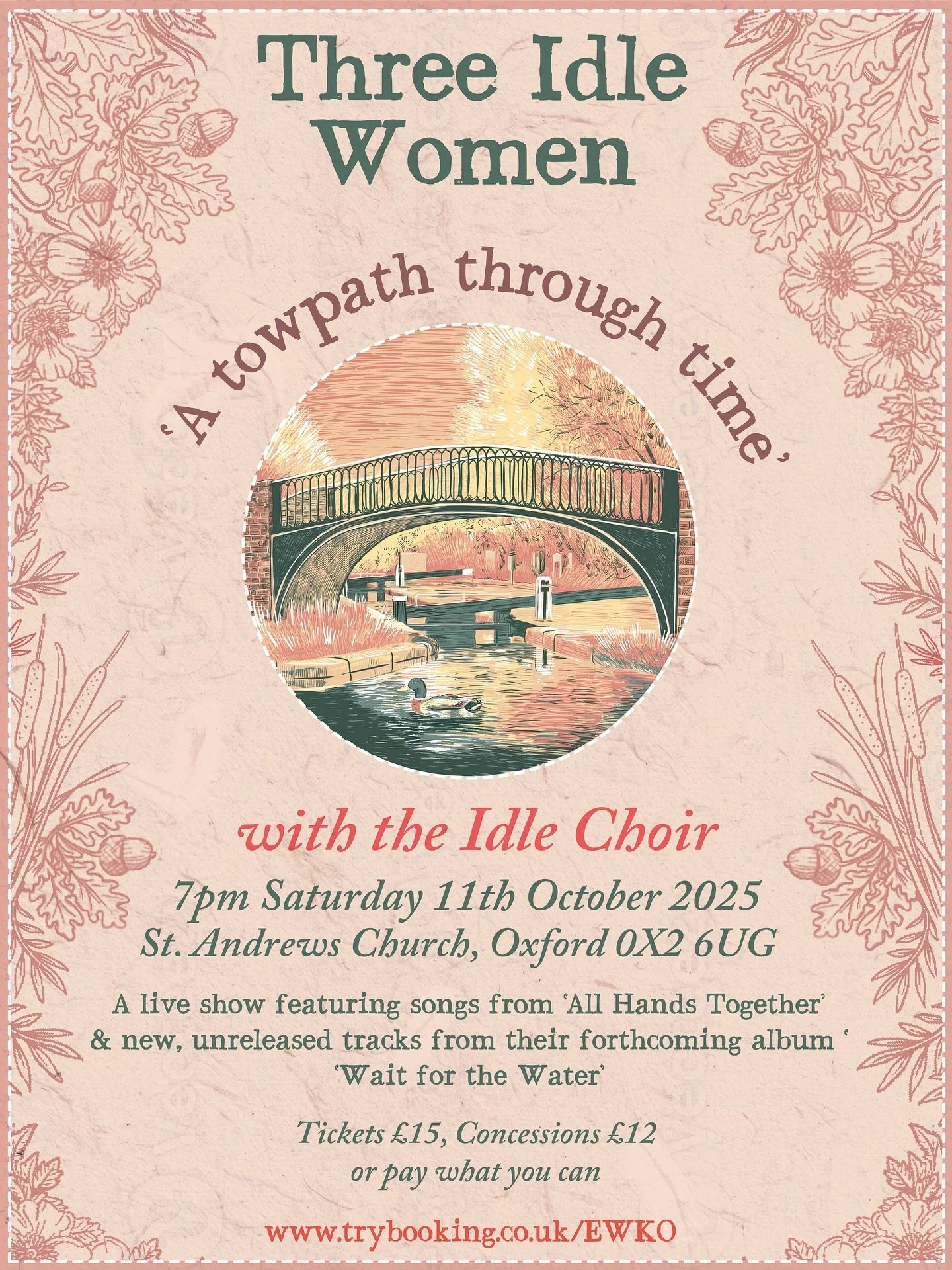 #equinoxblessings to all!. 🍁🍂 An excellent moment in time to share about a magic autumnal treat. I had the pleasure of designing another poster for the fabulous @threeidlewomen who shall be performing next month &lsquo;A Towpath through time&rsquo;