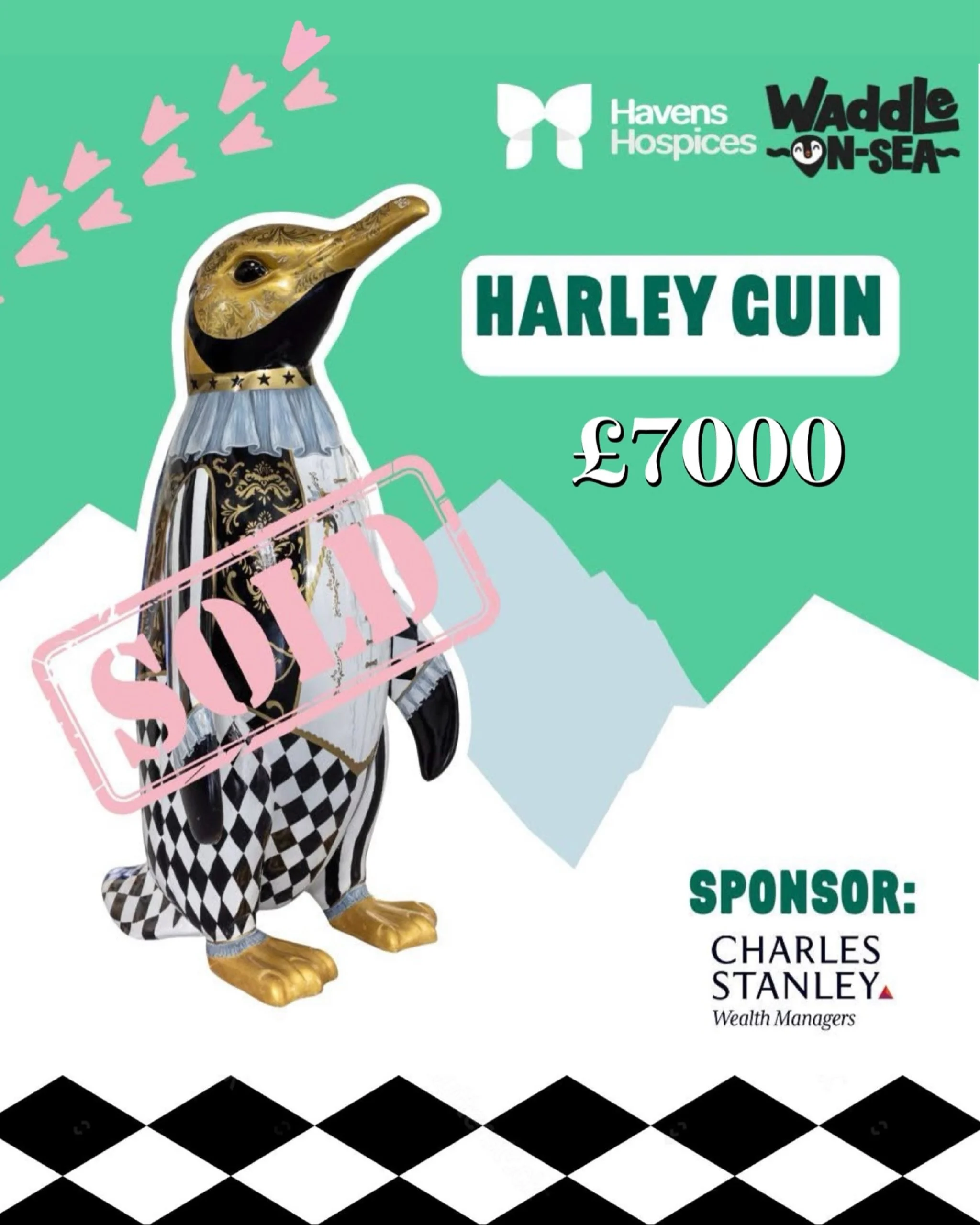 Harley Guin had a great time at the masquerade ball last night, raising a fliptastic ⭐️&pound;7000⭐️ for @havenshospices @wildinart 
 
A big thanks to my sponsor @_charlesstanley and to @waddleonsea for such an amazing trail and auction event, raisin