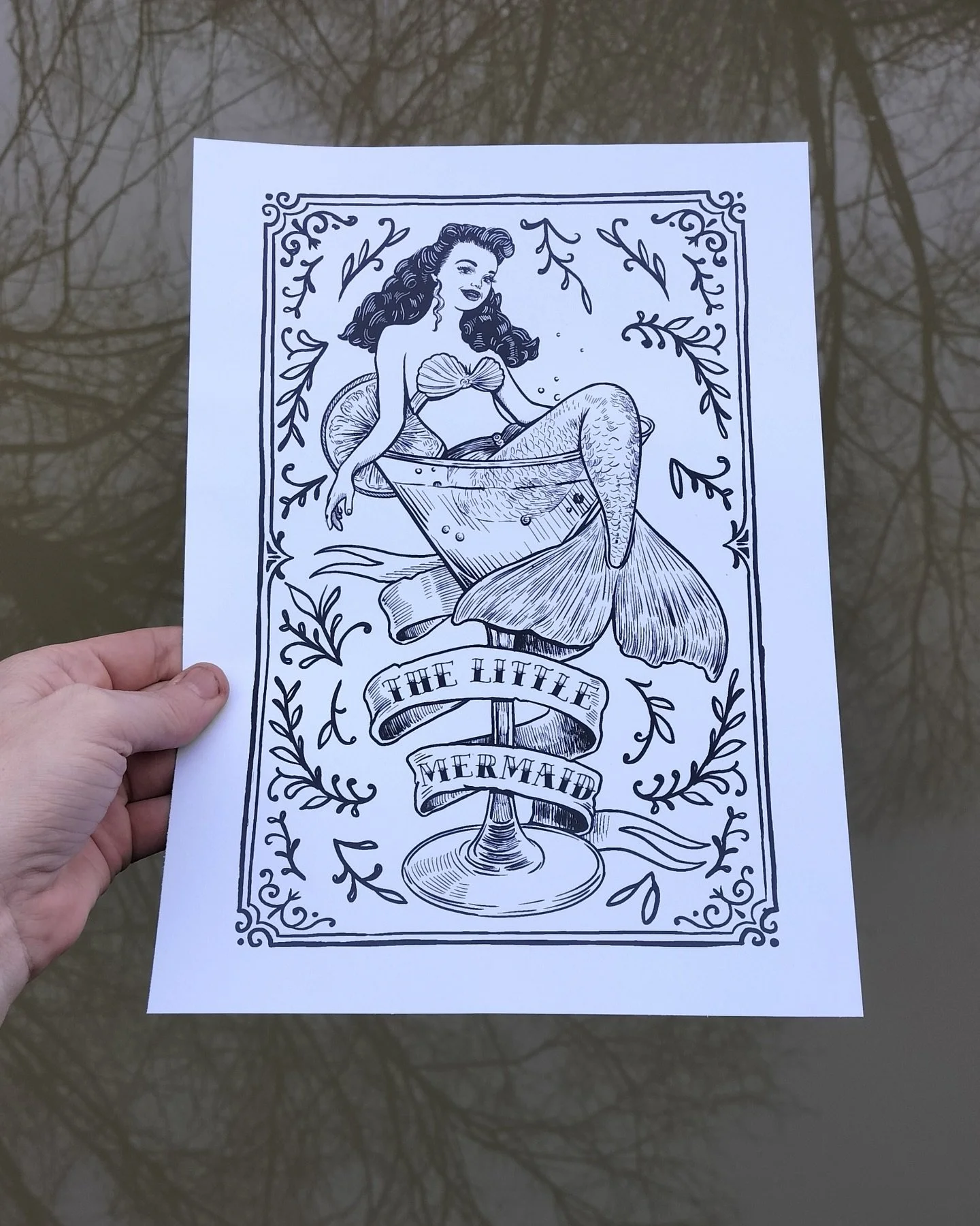 Cornish dips and cold nips!. A good thing we had two cockle warming cocktails down the hatch! A wonderful weekend of celebration and thanks @of.course.this.girl.can for a very decent excuse to draw mermaids and matryoshka. A fun little commission 🧜?