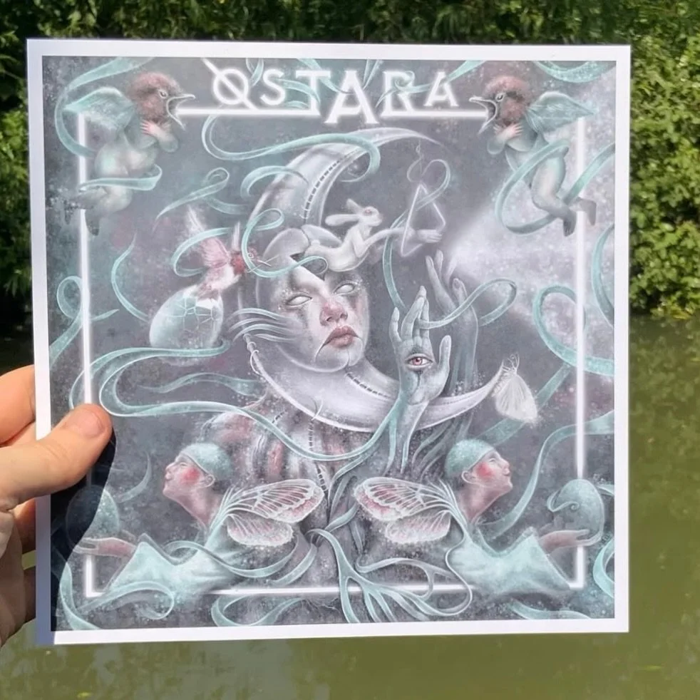 #ostarablessings 🌓🐦🥚🐇✨
Mad March hares laying rainbow eggs, lunatic shapeshifters and fertility goddess witch vibes galore&hellip;&hellip;this festival may have a teeny bit of influence on my work&hellip;&hellip;oops.

Ostara blessings to all! Th