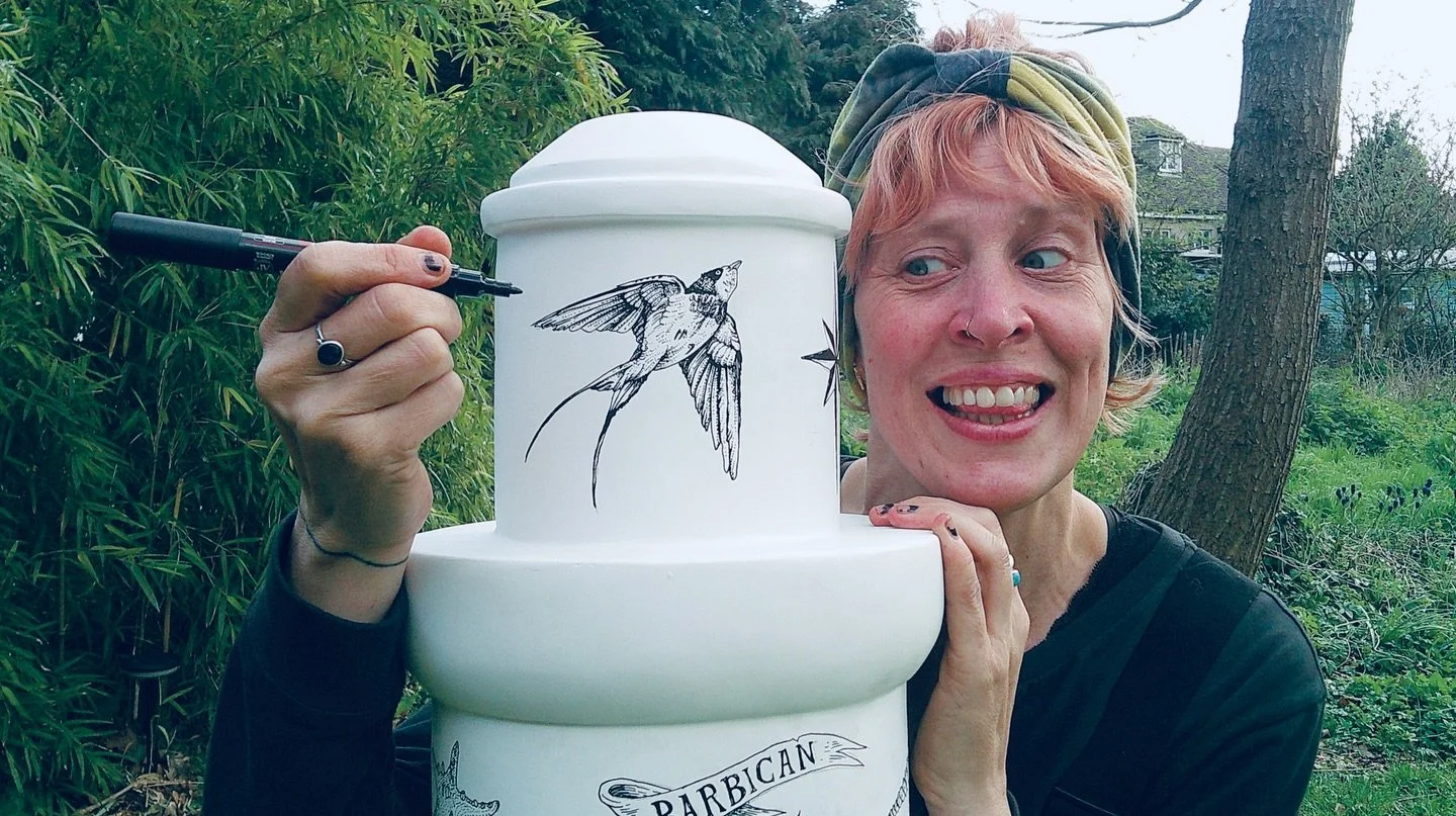 Ahoy! What a week! Navigating rough seas (Oxford Canal) with a hole in the hull no less. But, I had this guiding light of a mini lighthouse sculpture to focus my stress levels and keep sanity afloat. Nautical inky fun has commenced and I&rsquo;m enjo