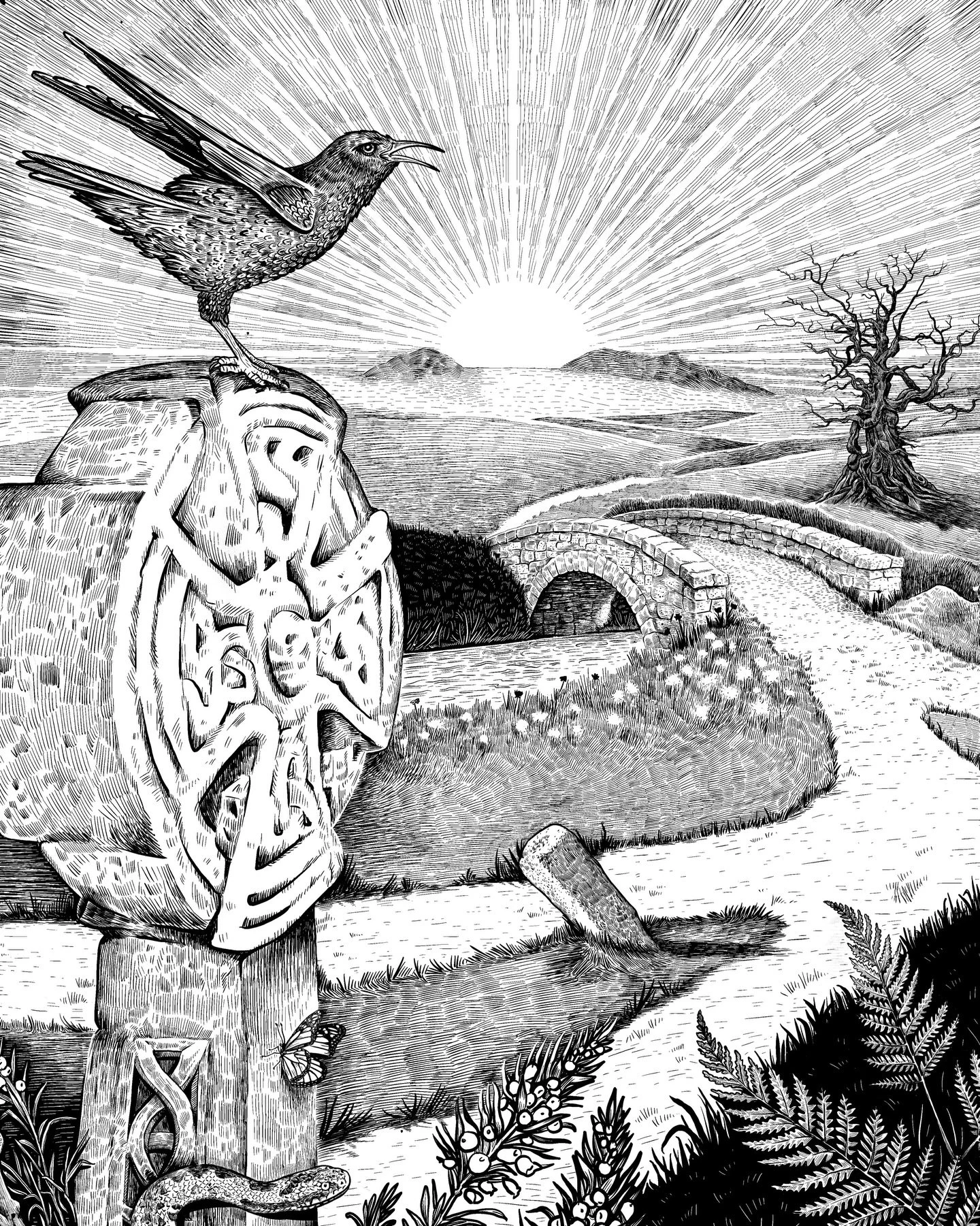 🗿Legends of the Cornish landscape🧚

Details and references for this really fun poster project earlier this year. Wading through Cornish heath, the chit chat of choughs, wayside crosses and ancient oaks&hellip;.There are further talks happening over