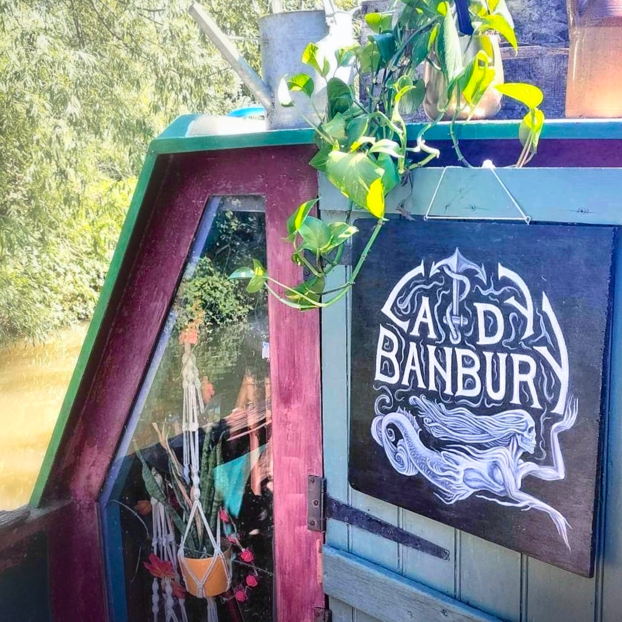 The legend of Lady Banbury; hand-painting a gothic mermaid sign for a haunted boat