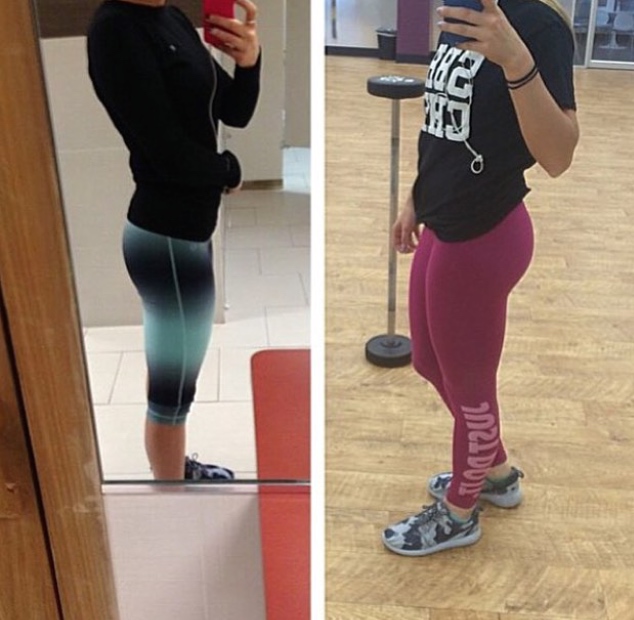 "Hey Katie!! This is after completing the whole program. The before picture was a few months ago but still amazing progress! Your program has helped me sooo much, thank you! :) "-Sami L.